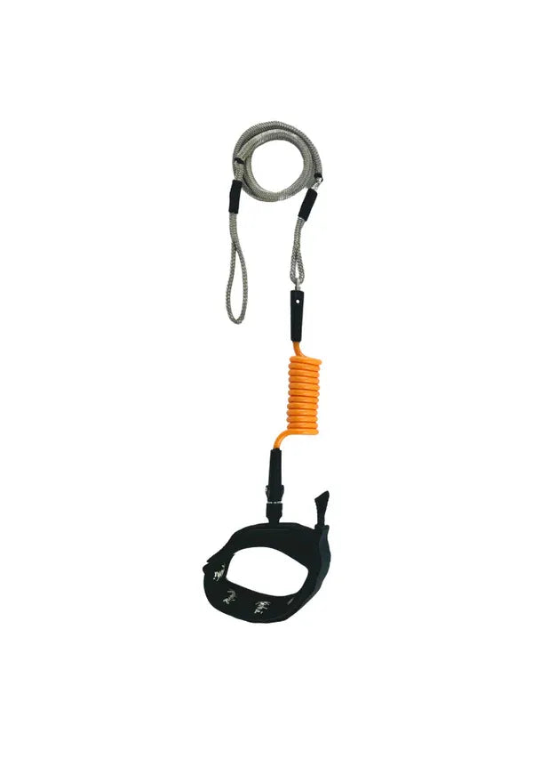 Kāohi INVIZ Leash™ - Hybrid Foiling Leash / 7mm / Velcro Loop / Orange
