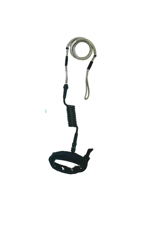 Kāohi INVIZ Leash™ - Hybrid Foiling Leash / 7mm / Calf Cuff / Black