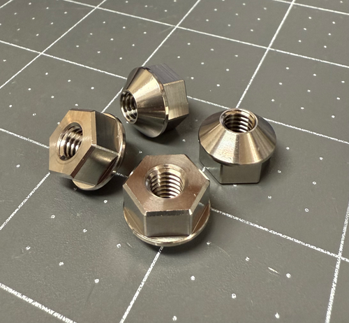 Hydrofoil Wingscrews M6 Titanium Countersunk Nut Set