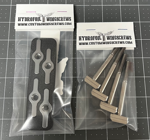 Hydrofoil Wingscrews Foil Drive Gen2 SLIM Wingnut Set M7/M8 Gray