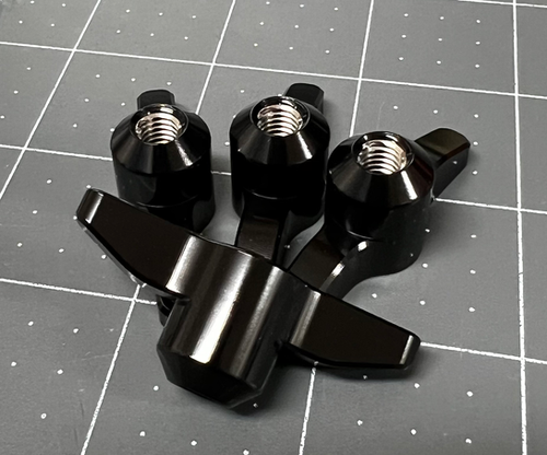 Hydrofoil Wingscrews M6 Countersunk Wingnut Set Gloss Black