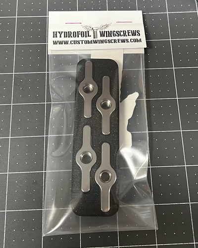 Hydrofoil Wingscrews M7 Countersunk Wingnut Set Gloss Anodized