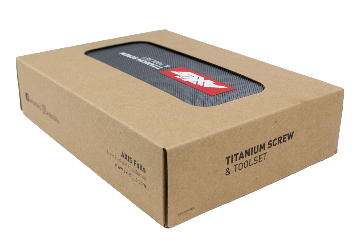 AXIS Titanium Screw Box packaging