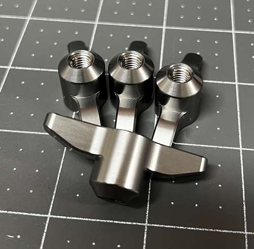 Hydrofoil Wingscrews M6 Countersunk Wingnut Set Gloss Gray